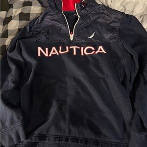 Nautica Red and Black Zip-Up Jacket